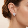 925 Silver Heart CZ Stud Earrings for Women