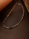 925 Silver Two-Tone Italian Bar Link Chain for Men