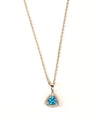 925 Silver Aqua Zenith Trillion CZ Pendant Set for Women