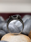 925 Silver Black Onyx Oxidised Party Wear Ring for Men