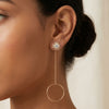 925 Sterling Silver Sun loop Italian Drop Earrings