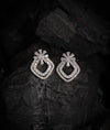 Arvella Bloom CZ Silver Stud Earrings
