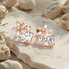 925 Sterling Silver Flora Shine Italian Stud Earrings