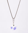 Celestia Round Crystal Silver Pendant Chain