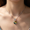 925 Silver Rainbow Heart Daily Wear Pendant Chain