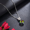 925 Silver Rainbow Heart Daily Wear Pendant Chain