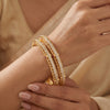 925 Sterling Silver Nitya CZ Temple Stone Bangles