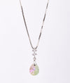 Elysian Teardrop Crystal Silver Pendant Chain