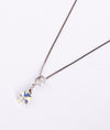 Lumiere Teardrop Crystal Silver Pendant Chain