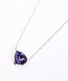 Amethystra Trillion-Cut Silver Pendant Chain