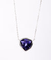Amethystra Trillion-Cut Silver Pendant Chain