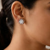 925 Sterling Silver Floral Stud Earrings for Women