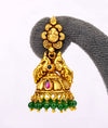 925 Silver Madhavi Gold-Plated Temple Jhumkas for Women