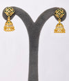 Manohari Gold-Plated Silver Temple Jhumki Earrings