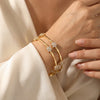 925 Sterling Silver Saarika Temple Stone Bangles