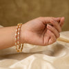 925 Sterling Silver Rithya CZ Temple Stone Bangles