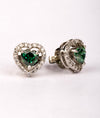 925 Silver Verdant Heart Silver Stud Earrings for Women
