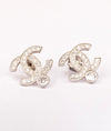 925 Silver Chiclet Interlock CZ Stud Earrings for Women