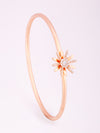 925 Rose Gold CZ Sunburst Kada Bangle for Women
