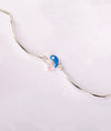 92.5 Silver Aqua Enamelled Dolphin Baby Bracelet