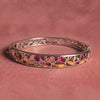 925 Sterling Silver Multicolour Enamel Tulip Garden Kada for Women