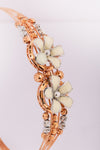 925 Silver Two-Tone Enamel Floral Strand Bracelet for Women  
