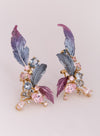 925 Silver Exotic Bird Pendant Statement Earring for Women