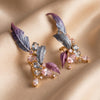 925 Silver Exotic Bird Pendant Statement Earring for Women