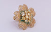 925 Filigree Enamel Gold Plated Party Ring For Women