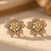 925 Filigree Enamel Gold Plated Party Earring For Women