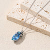 925 Enamel Flower Silver Pendant Chain For Women