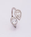 925 Sterling Silver Dual Aura CZ Party Ring for Women