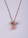 925 Silver Italian Flower Pendant Chain for Women