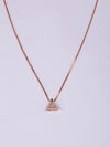 925 Silver Rose Gold CZ Pendant Chain for Women