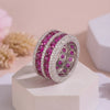 925 Sterling Silver Aura CZ Statement Ring for Women