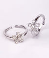 925 Silver Floral Fancy Toe Rings for Women