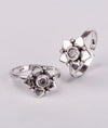 925 Silver Darsh Fancy Floral Toe Rings for Women