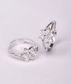 925 Silver Aastha Floral Fancy Toe Rings for Women