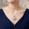925 Sterling Silver CZ Charm Pendant Chain for Women