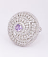 925 Sterling Silver CZ Mandala Party Ring for Women