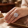 925 Sterling Silver CZ Mandala Party Ring for Women