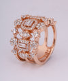 925 Sterling Silver Celestia Grid Italian Ring for Women