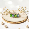925 Silver Color Stone Glow Ring for Women