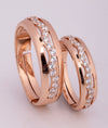 925 Sterling Silver Italian Dual Band Couple Ring