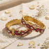 925 Silver Viraasat Ruby Temple Bangles for Women