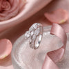 925 Sterling Silver Cascade CZ Party Wear Ring for Women