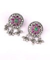 925 Silver Ruhi Oxidised Traditional Earrings for Women