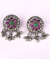 925 Silver Ruhi Oxidised Traditional Earrings for Women