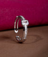925 Sterling Silver Rectangular CZ Party Ring