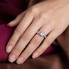 925 Sterling Silver Rectangular CZ Party Ring